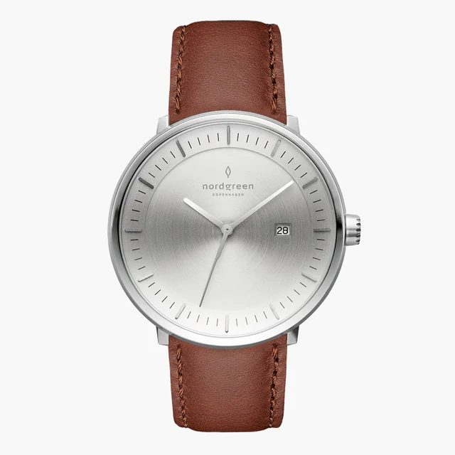 Nordgreen Philosopher 36mm PH36SILEBRBM kol saati
