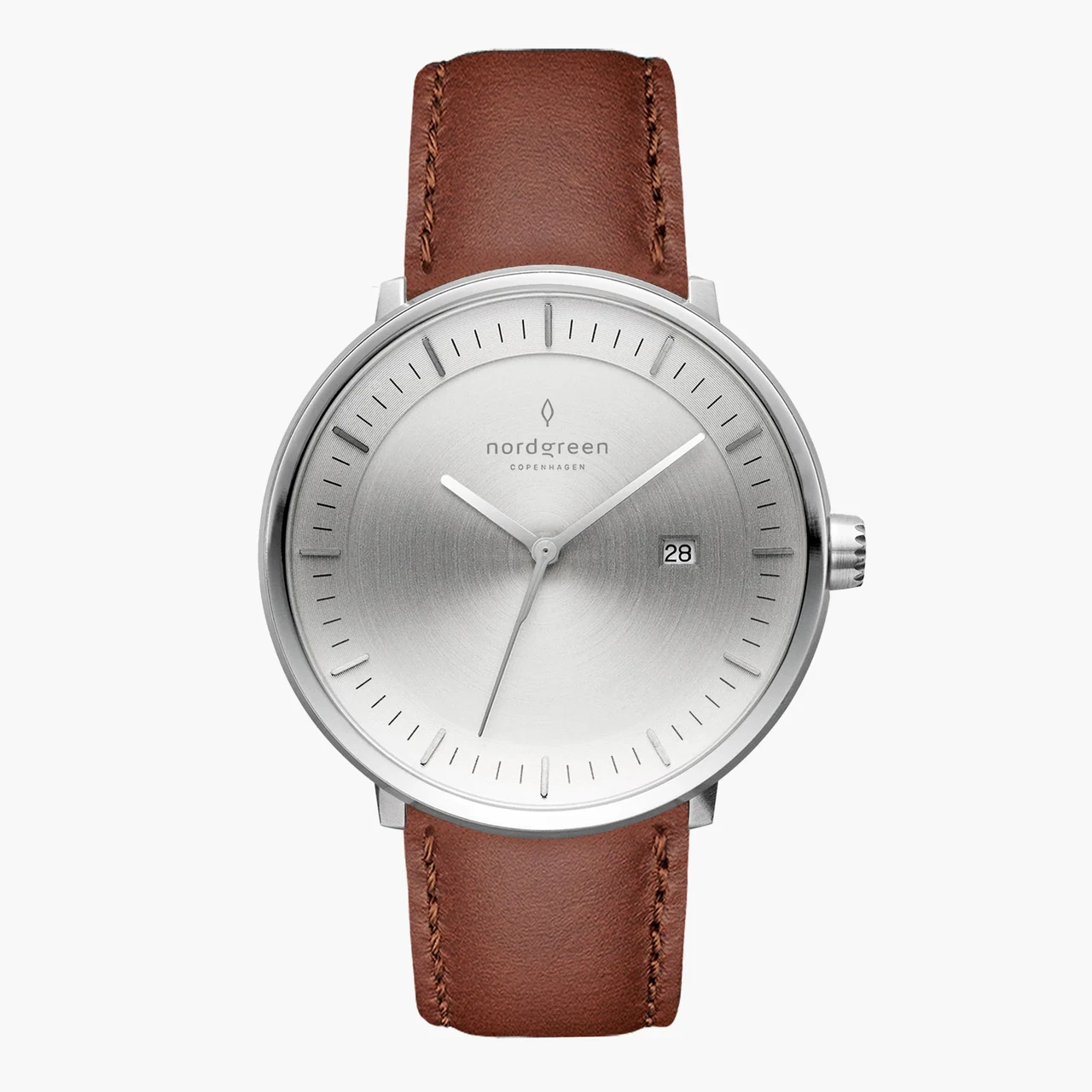 Nordgreen Philosopher 36mm PH36SILEBRBM 36 mm kol saati