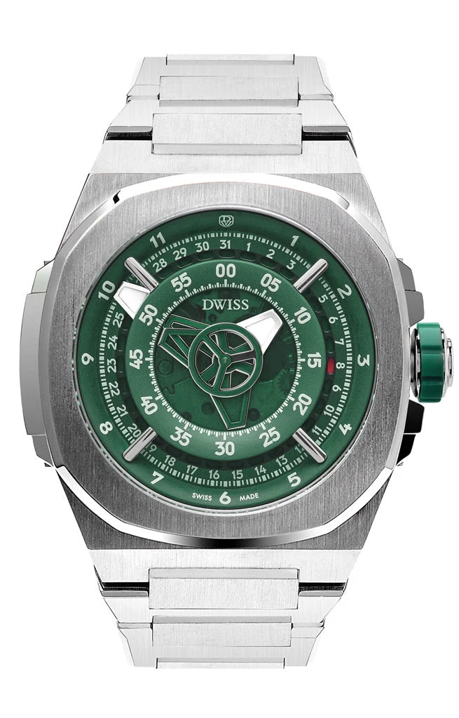 DWISS DWISS M3 M3-green-bracelet 42 mm kol saati