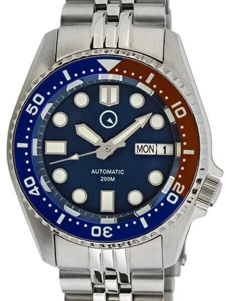 Islander Scratch and Dent - 38mm Automatic Dive Watch with AR Sapphire Crystal, and Luminous Bezel Insert #ISL-06 SND951 38 mm kol saati
