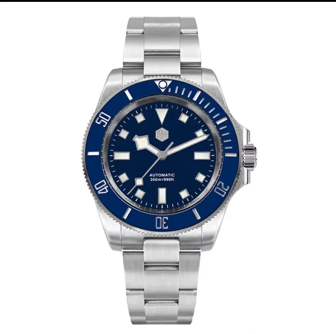 San Martin Men Diver Watch 40mm Automatic Mechanical Wristwa 40 mm kol saati