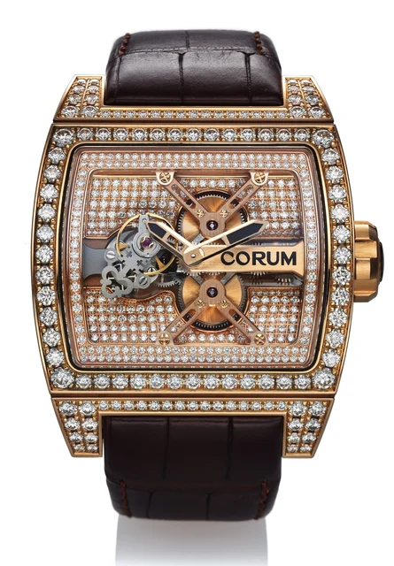 Corum Ti-Bridge Tourbillon Pink Gold & 05.0082 kol saati