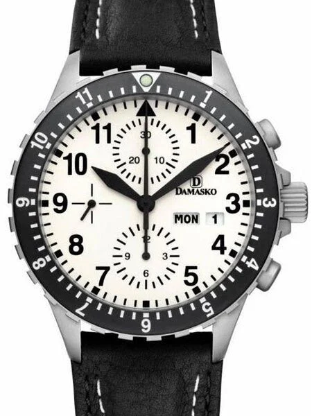 Damasko Swiss Valjoux 7750 Chronograph with Lume Dial and Dual Time Bezel #DC67 DC67-12 ko