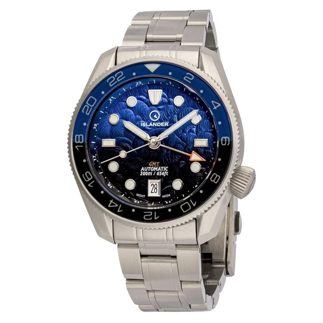 Islander JFK Automatic GMT Watch with Batman Dial #ISL-338 kol saati