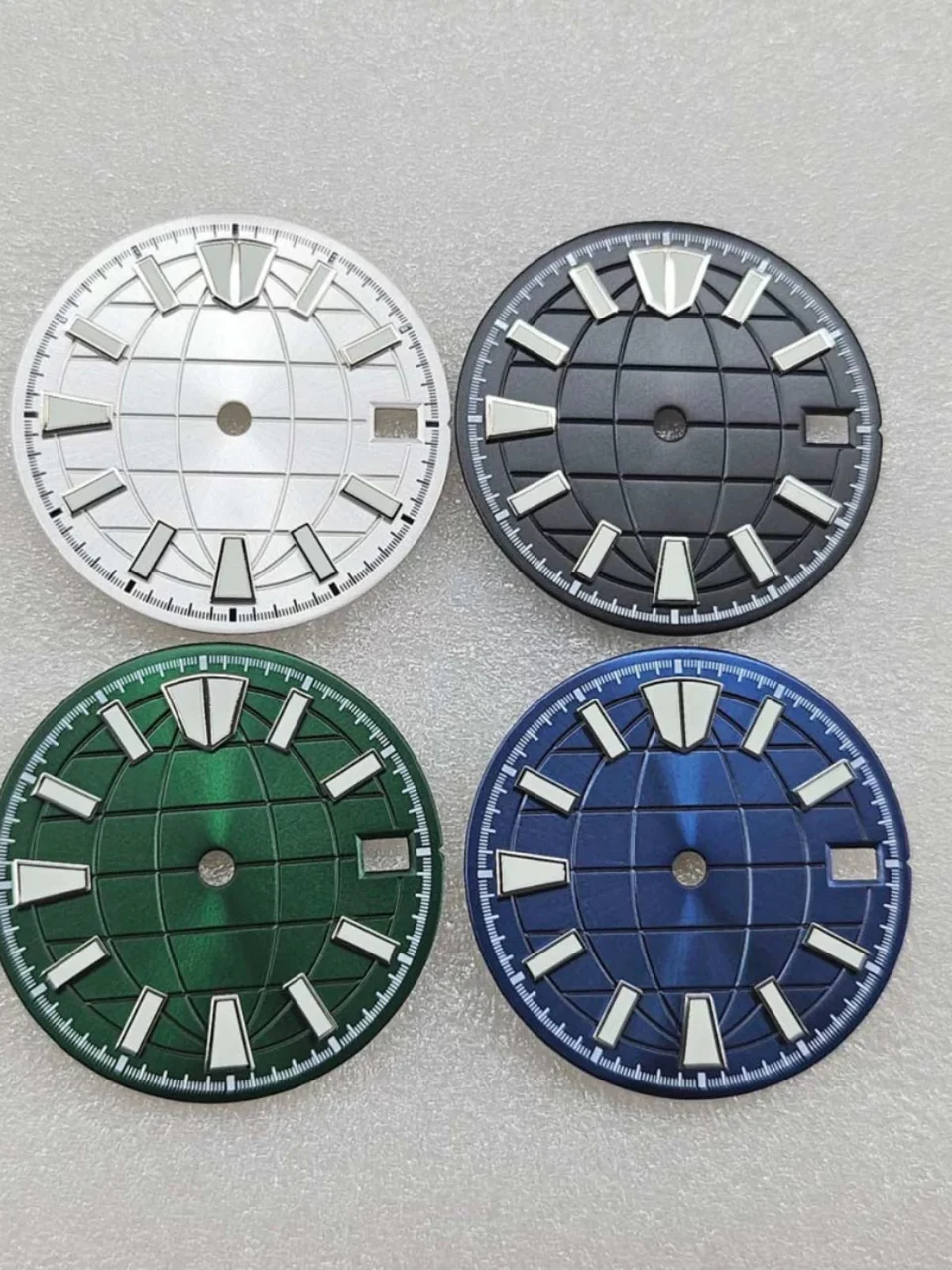 Tandorio Sunburst Aquanaut Dial green luminous for NH35/36 4R36 movement 3,3.8 4.2 position 5511936729897 28.5 mm kol saati