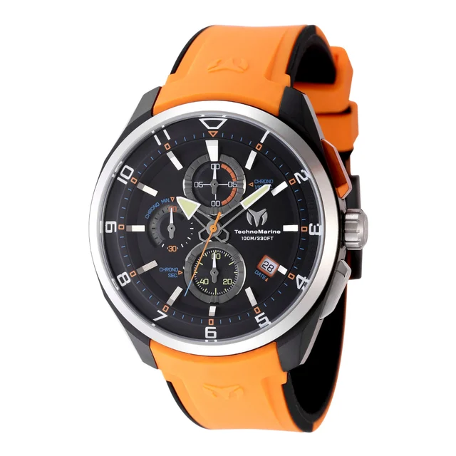 Technomarine Ocean Quantum Sport Watch - 44mm. Orange, Black (TM-318128) kol saati