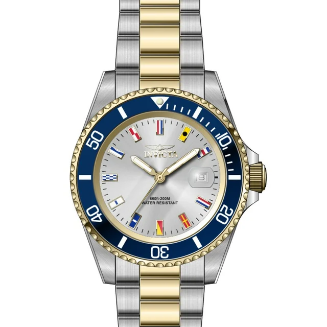 Invicta Pro Diver Quartz 3 Hand Silver Dial Watch (ZG-49887) kol saati