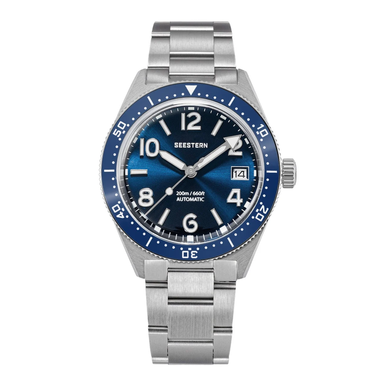 Sugess Seestern S434-2 Stainless-Steel Blue Dial Professional Diver 39 mm kol saati
