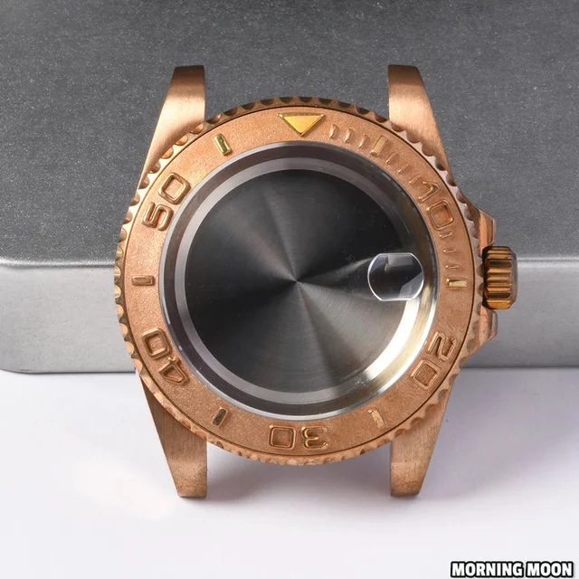 Tandorio High QUALITY Real Bronze Case Copper Water Ghost Case 28.5mm Dial Sapphire Mirror