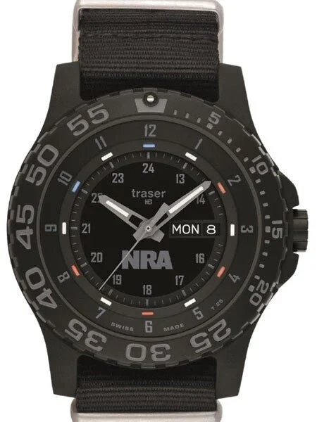 Traser Shade Red, White and Blue NRA Edition with Sapphire Crystal #107807 45 mm kol saati