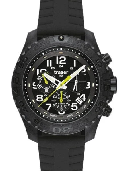 Traser Outdoor Pioneer Chronograph with Tritium Illumination and Rotating Black Bezel #102