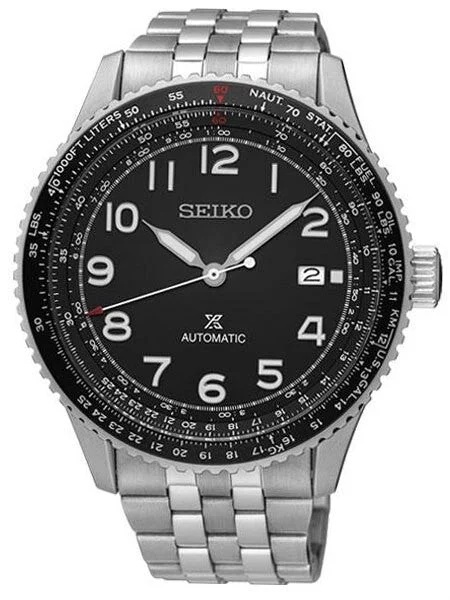 Seiko Scratch and Dent - Prospex 23-Jewel, Automatic with Rotating Slide Rule Bezel #SRPB57J1 SND605 44.7 mm kol saati