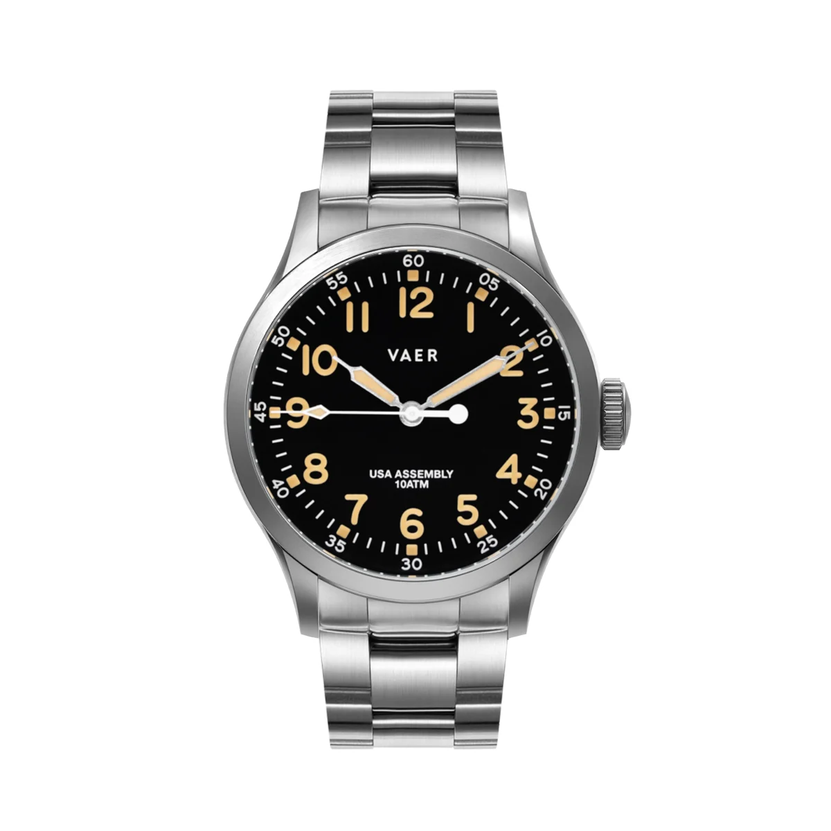 Vaer C5-KFS-SIL20BLK-NY20KHA 40 mm kol saati