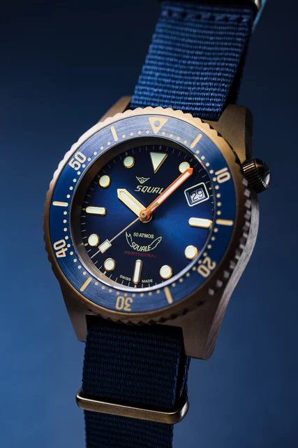 Squale Ref. 1521-026 Blue/Bronze Squale 1521 Ref. 1521-026 Blue/Bronze kol saati