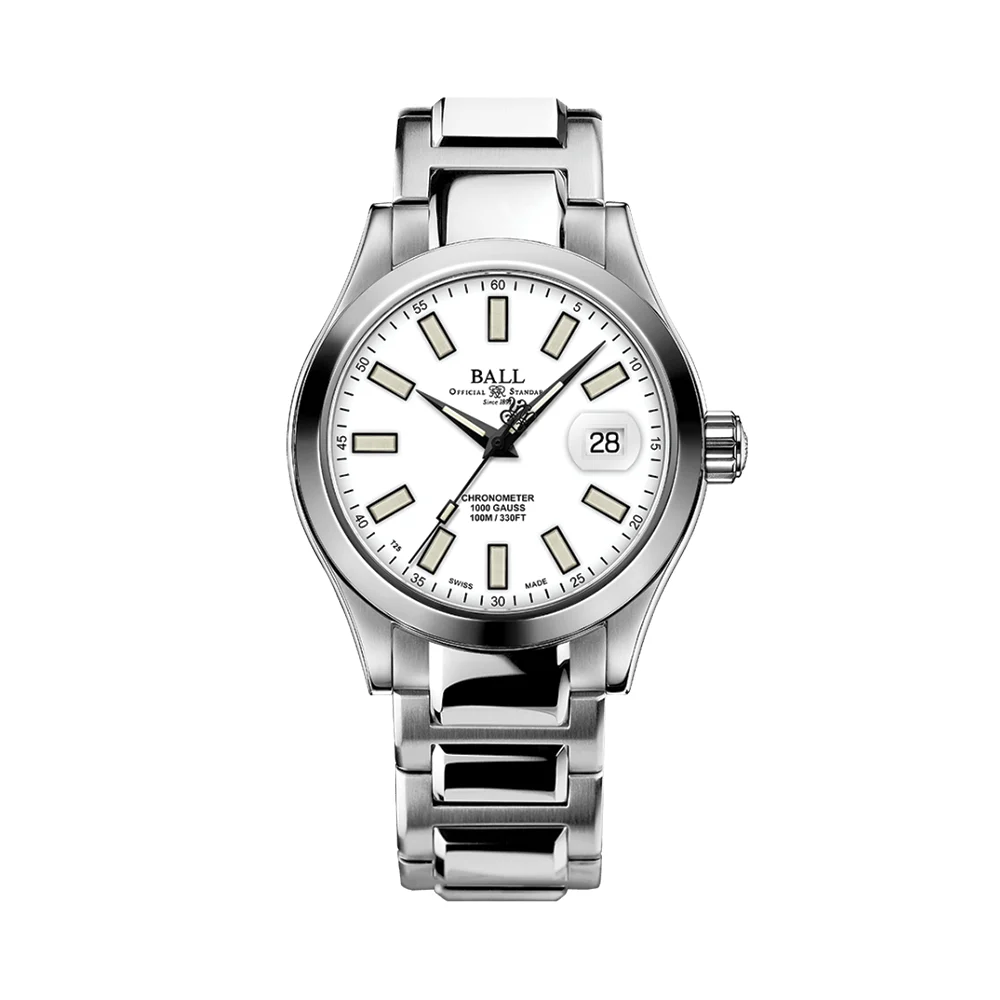 BALL Watch Engineer III Marvelight Chronometer 40mm - White on Bracelet NM9026C-S6CJ-WH 40 mm kol saati