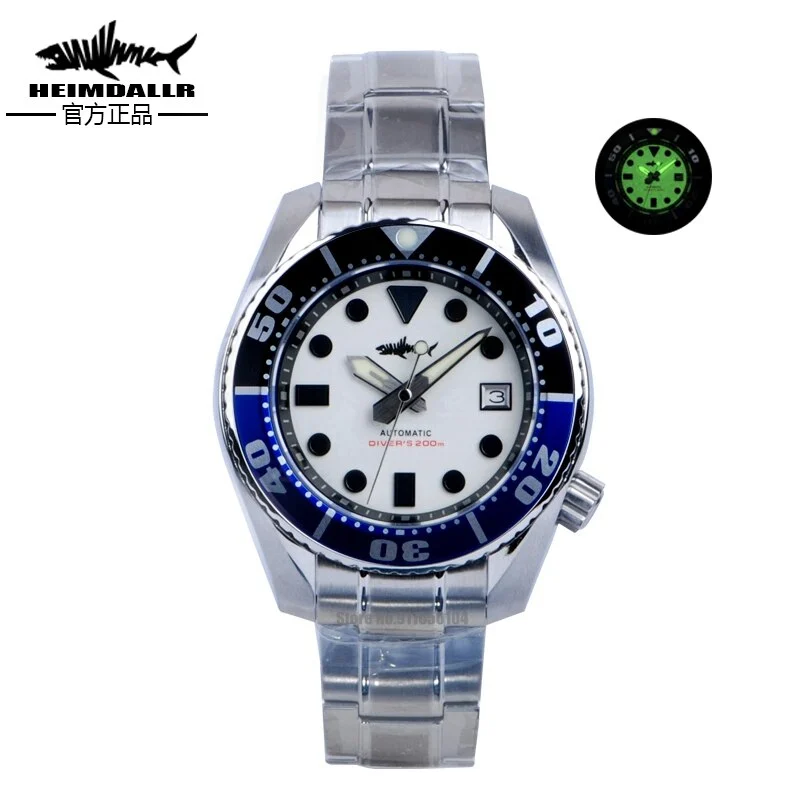 Heimdallr Sharkey Dive Steel Watch 海米德-小MM-全夜光 50 mm kol saati