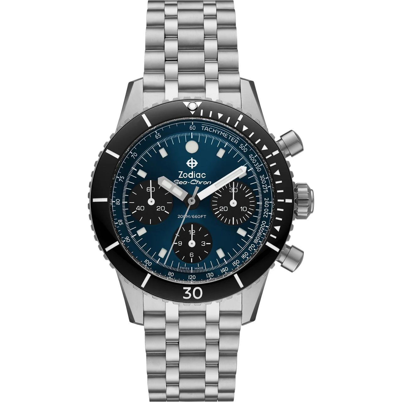 Zodiac Sea-Chron Blue ZO3605 42 mm kol saati