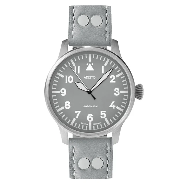 Aristo Swiss Automatic Pilot Watch with Grey A-Dial #3H230 kol saati