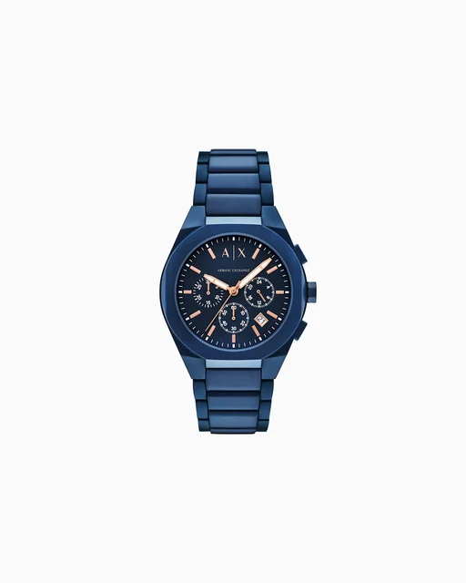 Armani Exchange Sync Chronograph Blue Stainless Steel Watch AX4189 kol saati