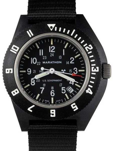 Marathon Swiss Made Quartz Military Navigator Pilot Watch with Tritium Illumination #WW194013 kol saati