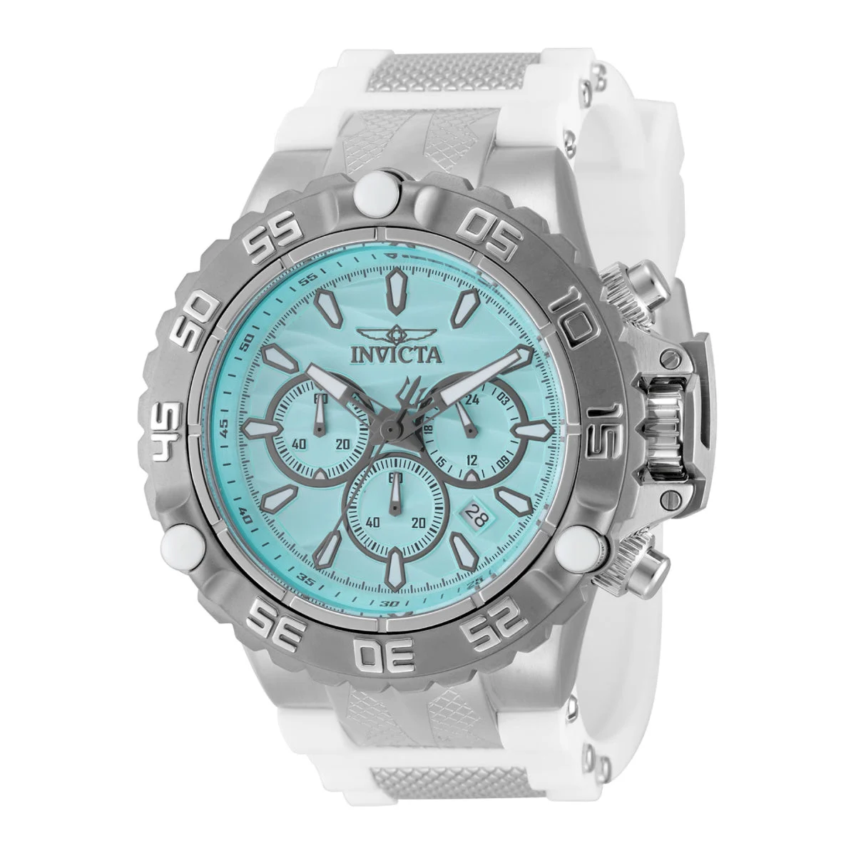 Invicta Subaqua Poseidon Watch - 55.4mm. White. Steel (48557) kol saati