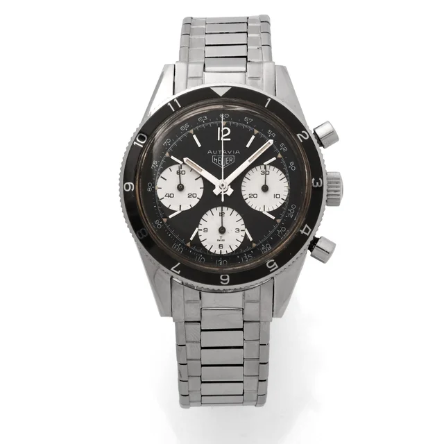 Heuer Ref. 2446-3, "Autavia"; stainless steel kol saati