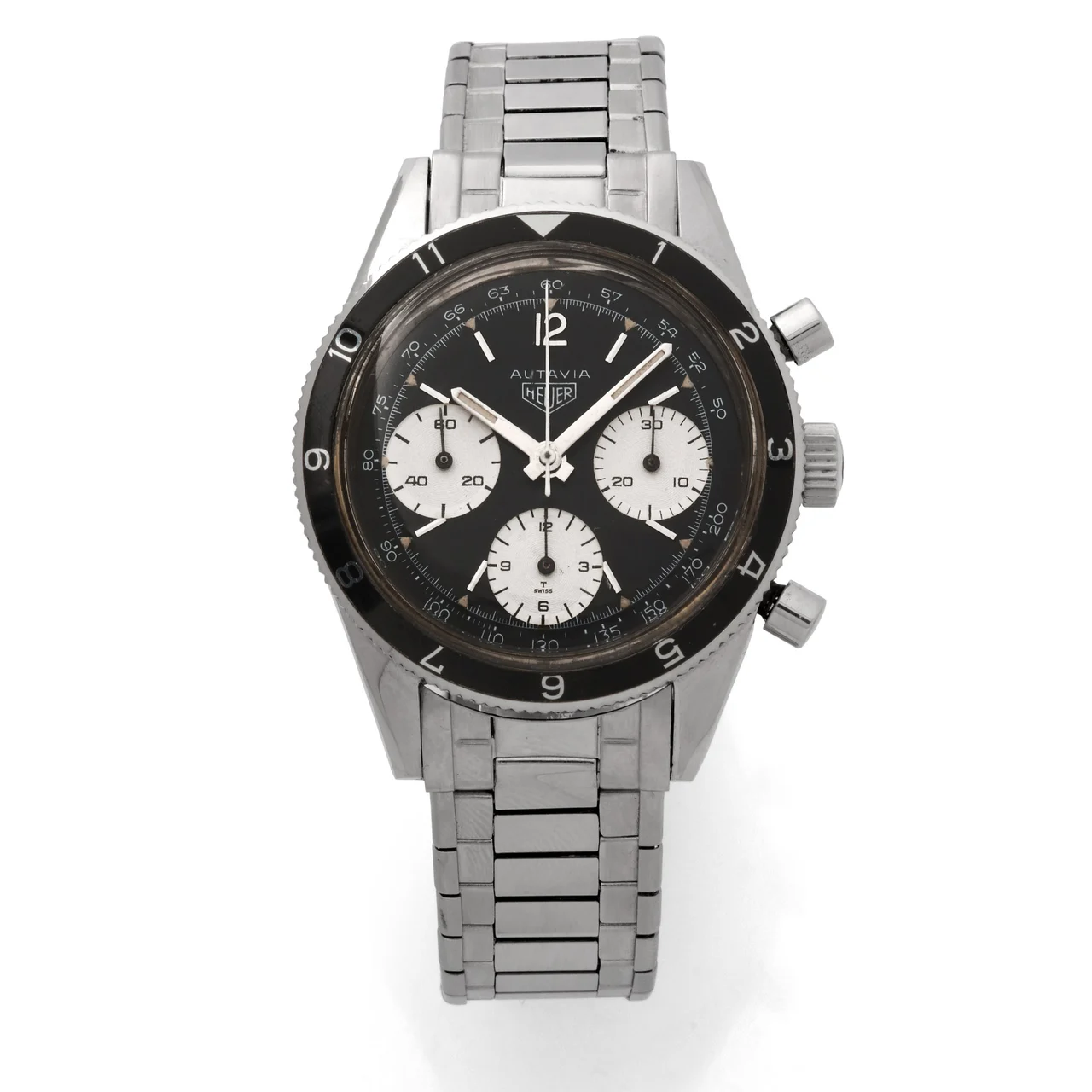 Heuer Ref. 2446-3, "Autavia"; stainless steel kol saati