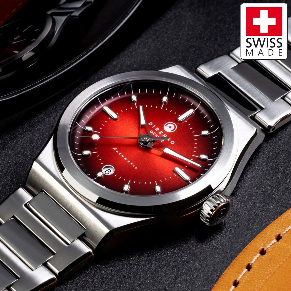 Direnzo DRZ04-V2-RED-SUNBURST 40 mm kol saati