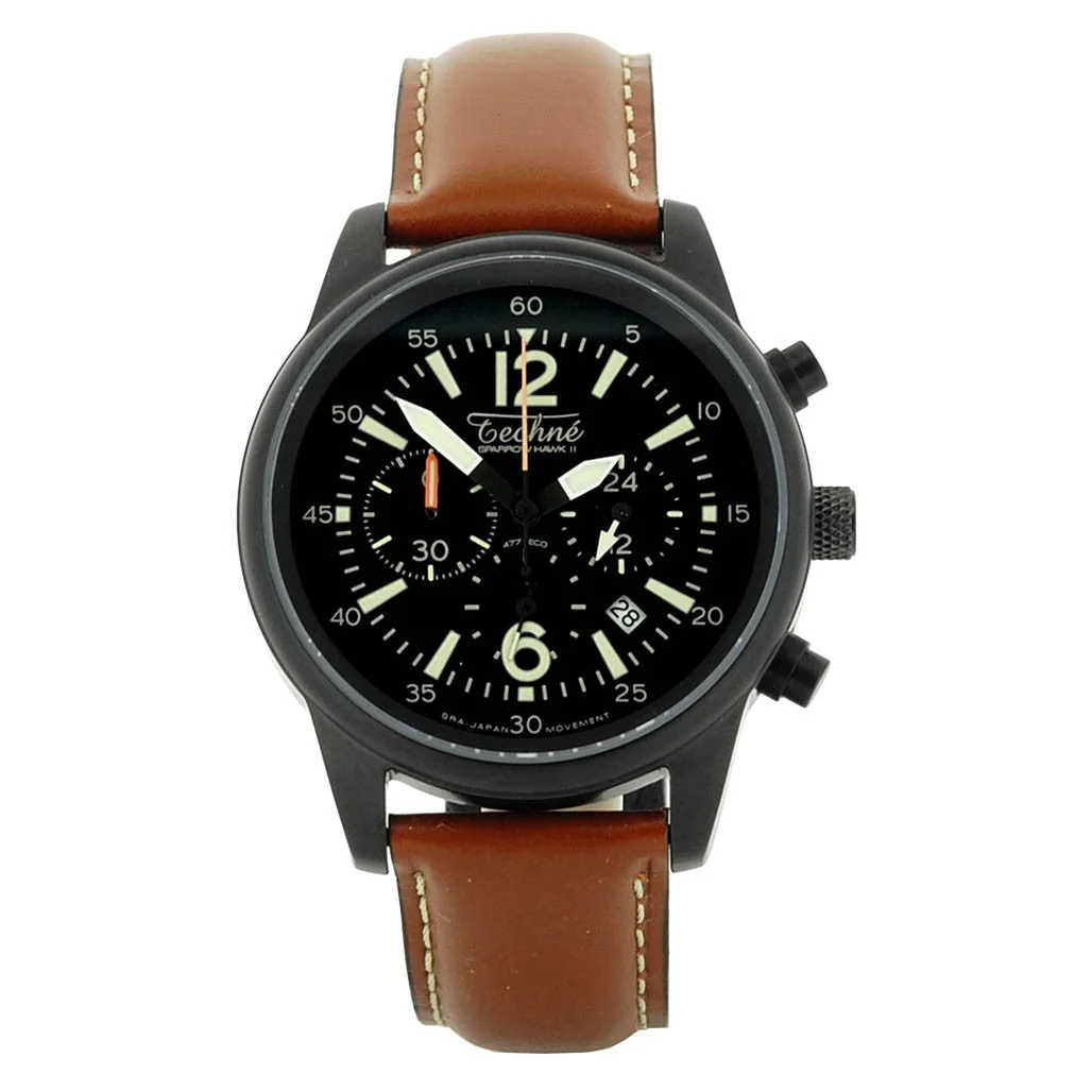 Techne SparrowHawk II Quartz Chronograph with 24-Hour Sub-Dial #477.153 41.5 mm kol saati