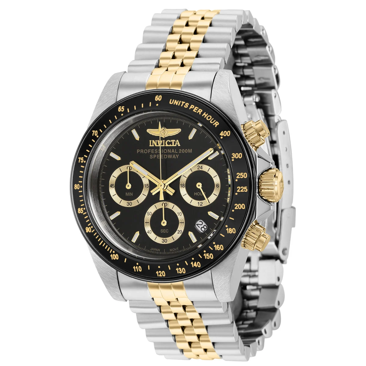 Invicta Speedway Velisque Watch - 39.5mm, Steel, Gold (ZG-36739) 39.5 mm kol saati