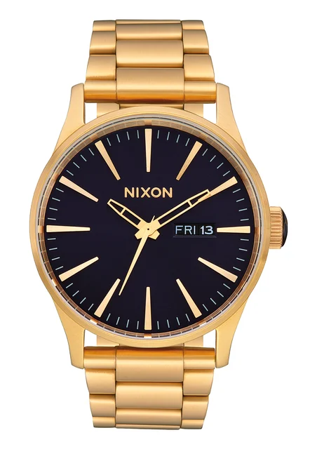 Nixon US Sentry Stainless Steel - Gold / Indigo A356-2033-00 kol saati