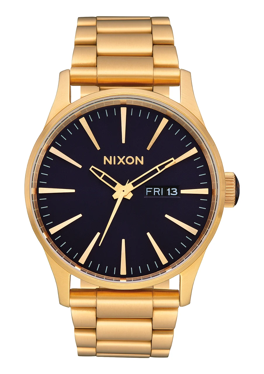 Nixon US Sentry Stainless Steel - Gold / Indigo A356-2033-00 42 mm kol saati