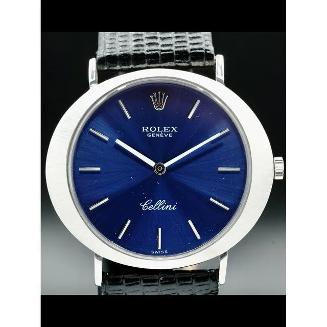 Rolex Cellini 18k White Gold Blue Dial Cellini 210000032165 kol saati