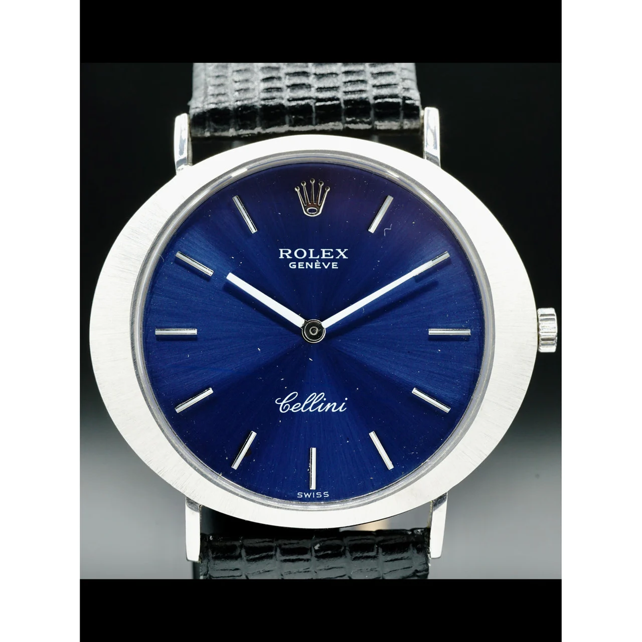 Rolex Cellini 18k White Gold Blue Dial Cellini 210000032165 34 mm kol saati