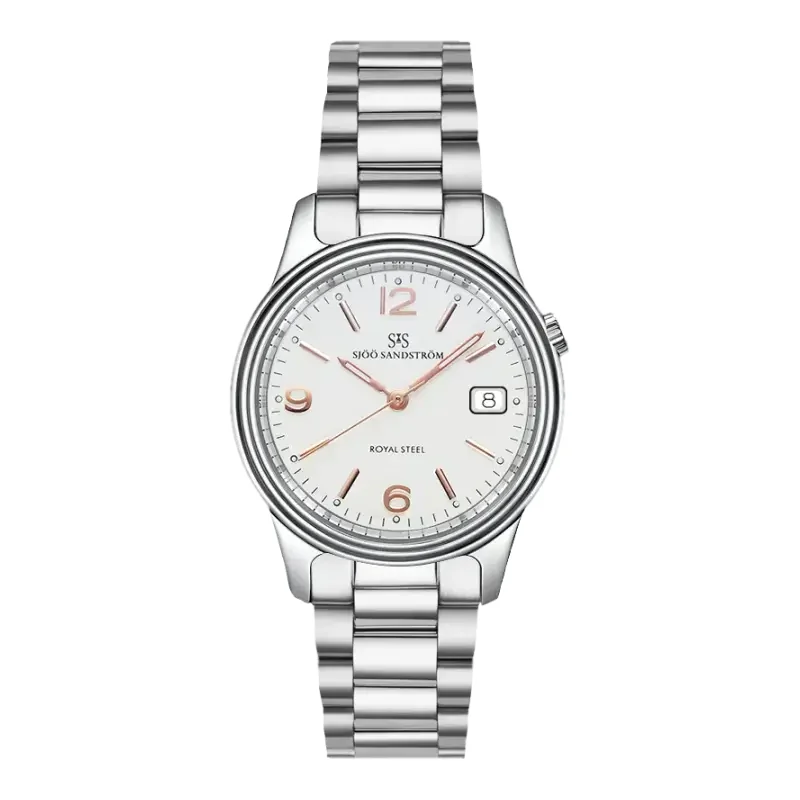 Sjöö Sandström Royal Steel Classic SS-2232-1-Ivory 32 mm kol saati