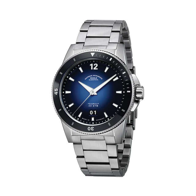 Muhle Glashutte Sportivo Big Date 42.5mm - Blue on Bracelet M1-52-42-MB kol saati