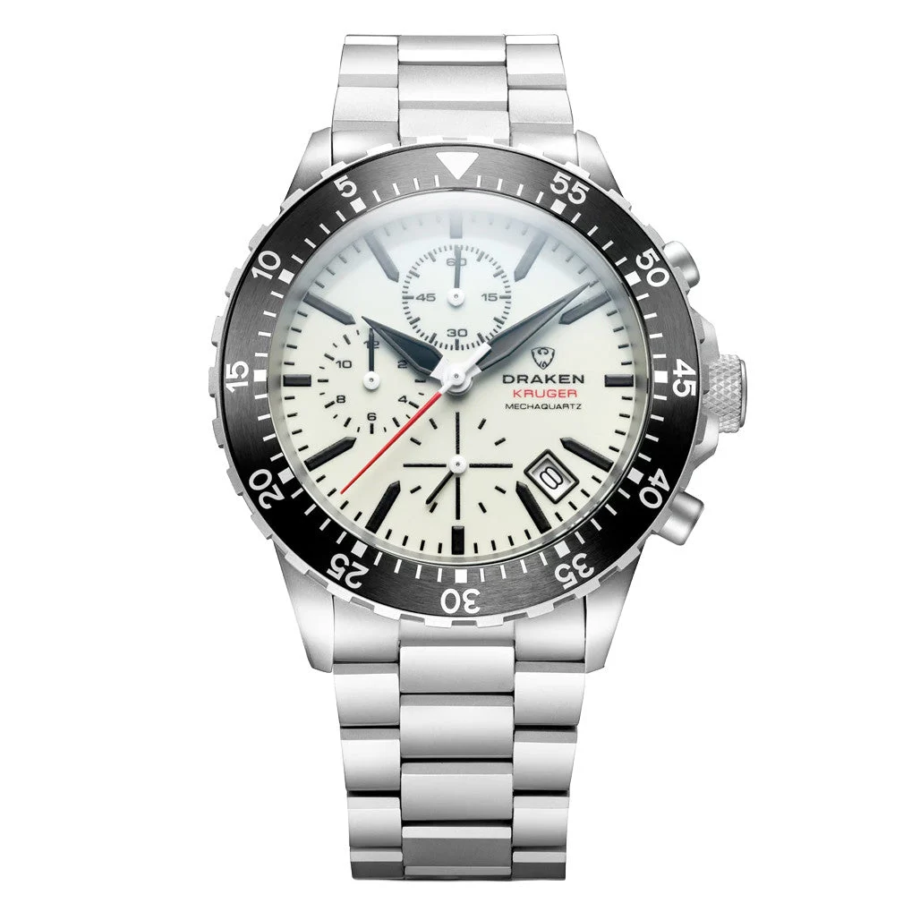 Draken Kruger 'B' Titanium Chronograph with Full Lume Dial #DKN-06 kol saati
