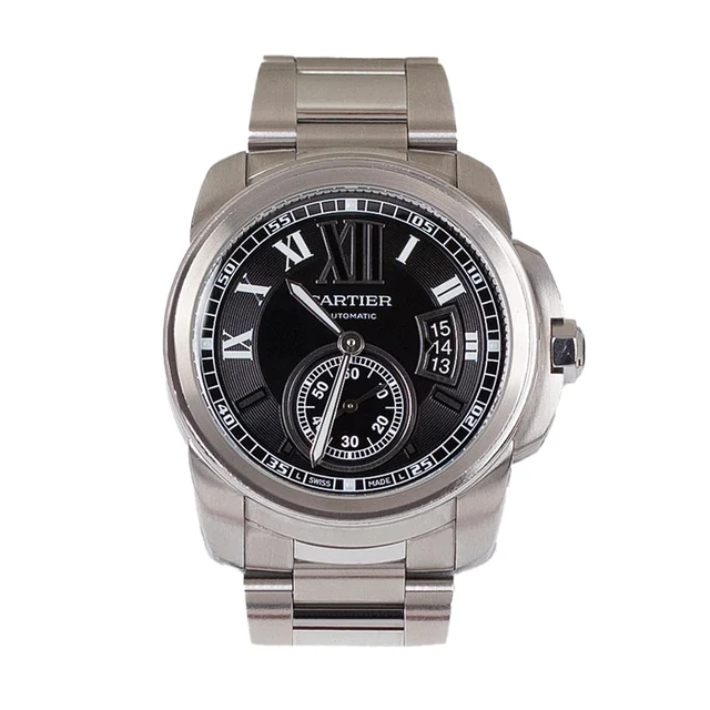 Cartier Calibre de 42mm Black Dial Stainles Cartier W7100016 Calibre de Cartier 42mm Black