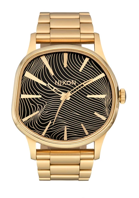 Nixon US Sentry Wobble - 4th Dim Gold / Black A1454-5358-00 kol saati