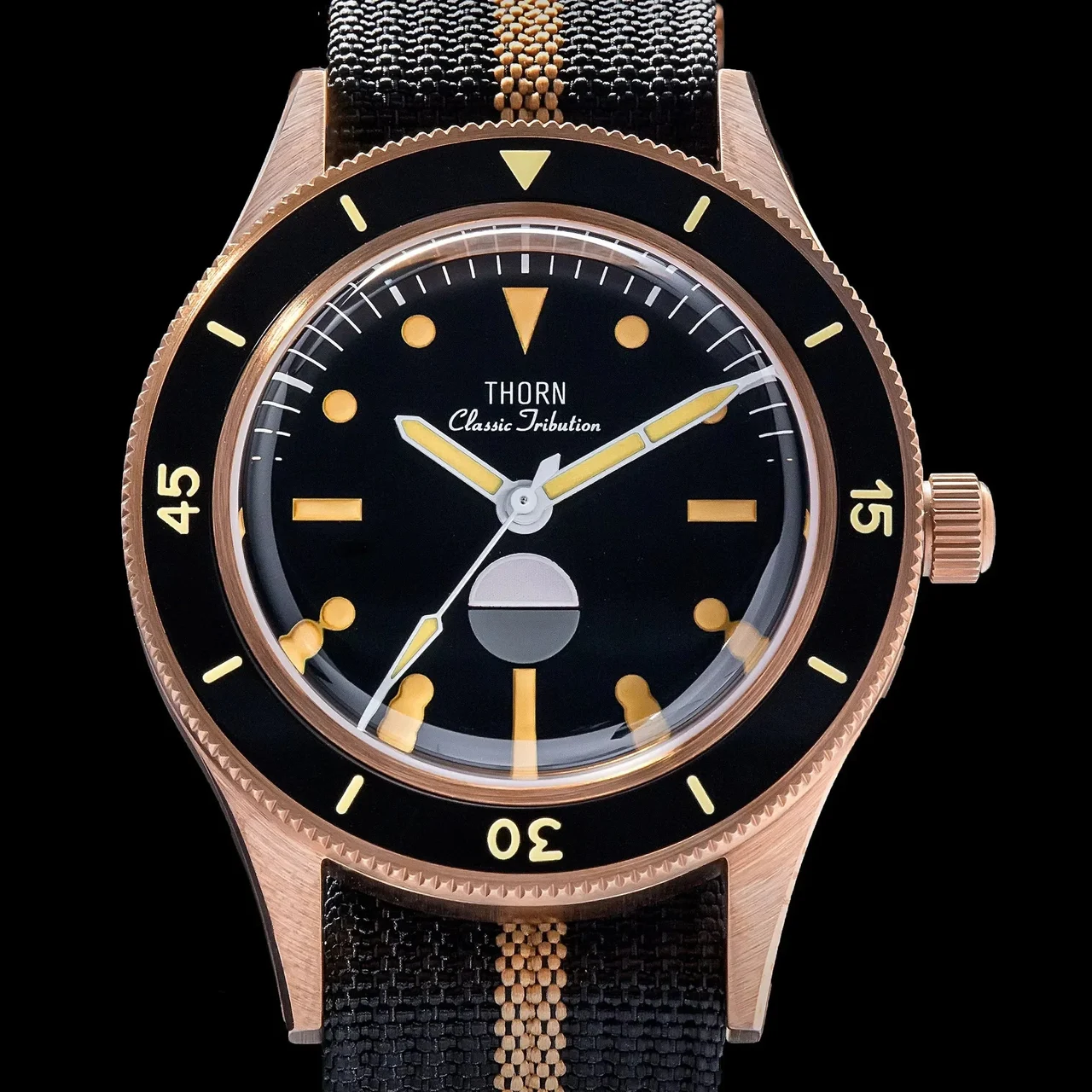 Tandorio Watches Bronze NH35 Movt 50 fathoms watch THORN SHY039 40mm EU Sapphire 20Bar 14:200000080#NO logo 40 mm kol saati