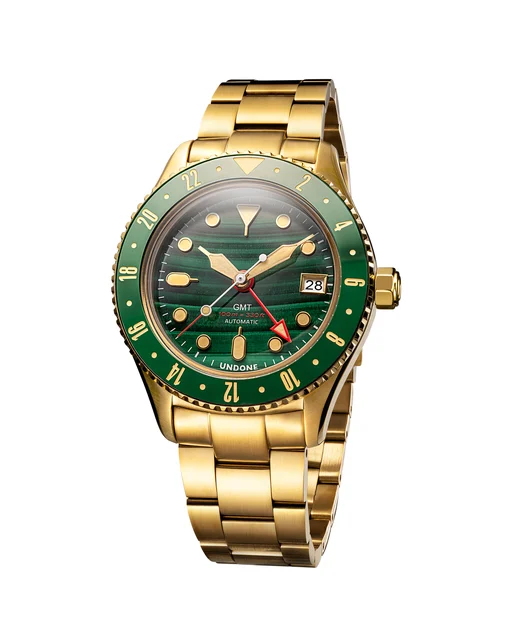 UNDONE Basecamp GMT Malachite Gold BCP-MLC-DL kol saati