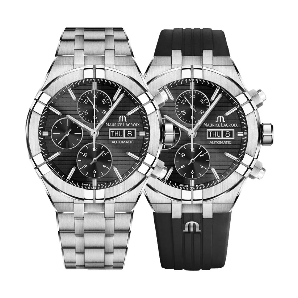 Maurice Lacroix Aikon Automatic Chronograph 44 mm - Black AI6038-SS00F-330-A 44 mm kol saati