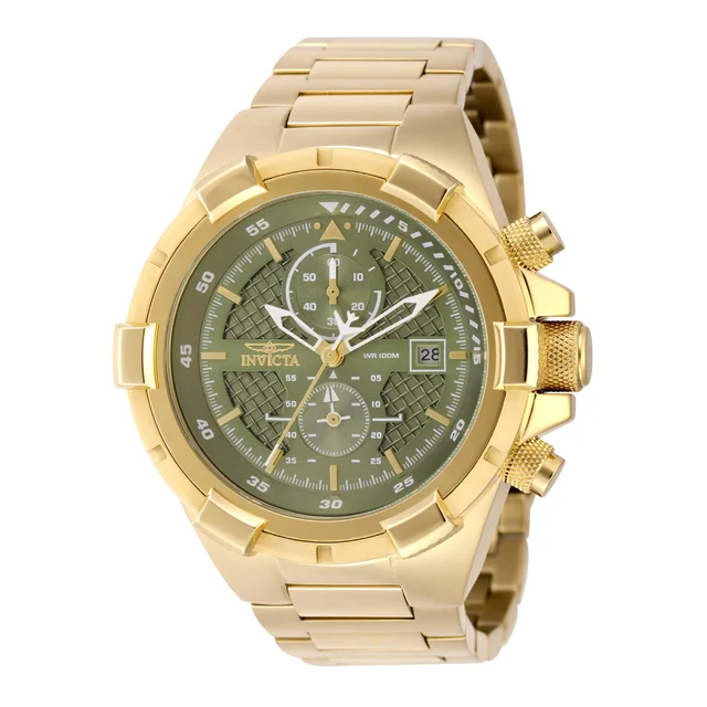 Invicta Aviator Falcon Watch - 50.5mm, Gold (49255) kol saati