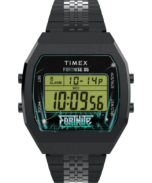 Timex Fortnite T80 36mm Stainless Steel Bracelet Watch TW2Y46000 kol saati