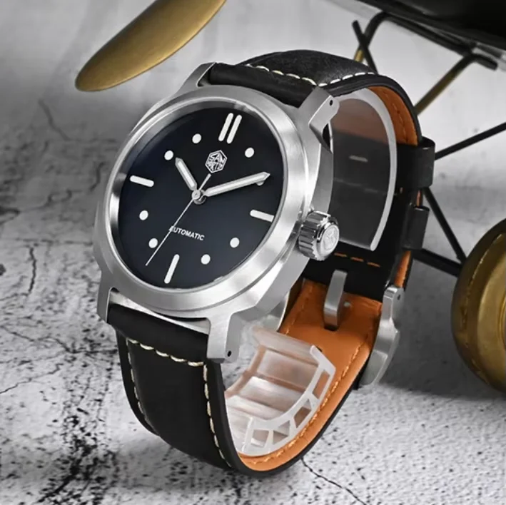 San Martin Pilot Watches 40mm Automatic Mechanical Wris San Martin Mens Pilot Watches 40mm Automatic Mechanical Wris 40 mm kol saati
