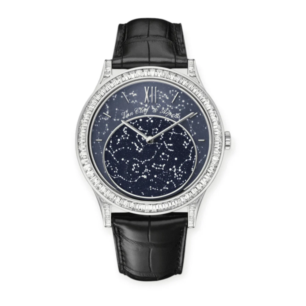 Van Cleef & Arpels Midnight In Paris White Gold 41 Pre-Owned Van Cleef & Arpels Midnight In Paris White Gold 41 41 mm kol saati