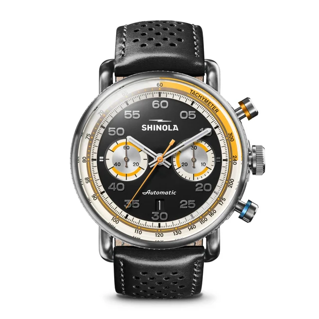Shinola Canfield S0120308428-1-Blk-44-USA kol saati