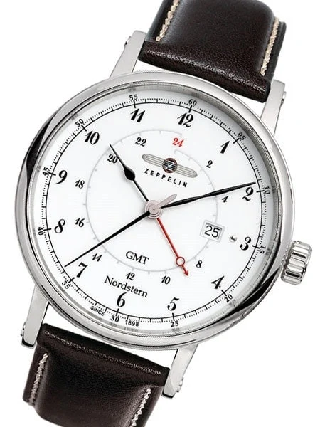 Graf Zeppelin Scratch and Dent - Nordstern Series Swiss Quartz GMT Watch with Coin-Edge Ca