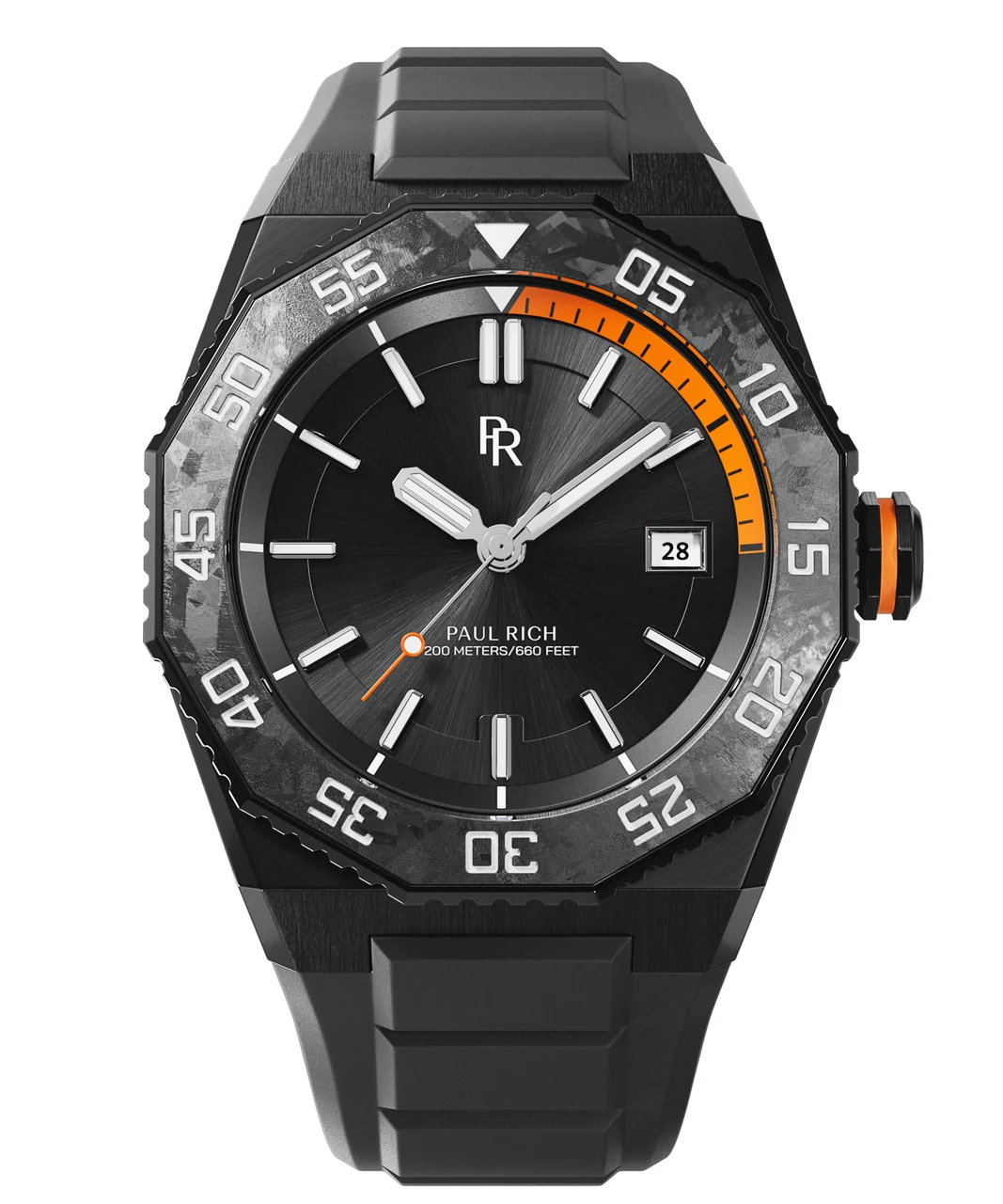 Paul Rich Aquacarbon Pro PR202411 - Black 43 mm kol saati
