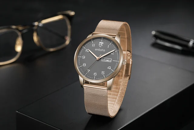 Enkatawatches Apus II Grey Rg Mesh kol saati